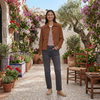 Chaqueta de Ante Marrón Mujer | Elena