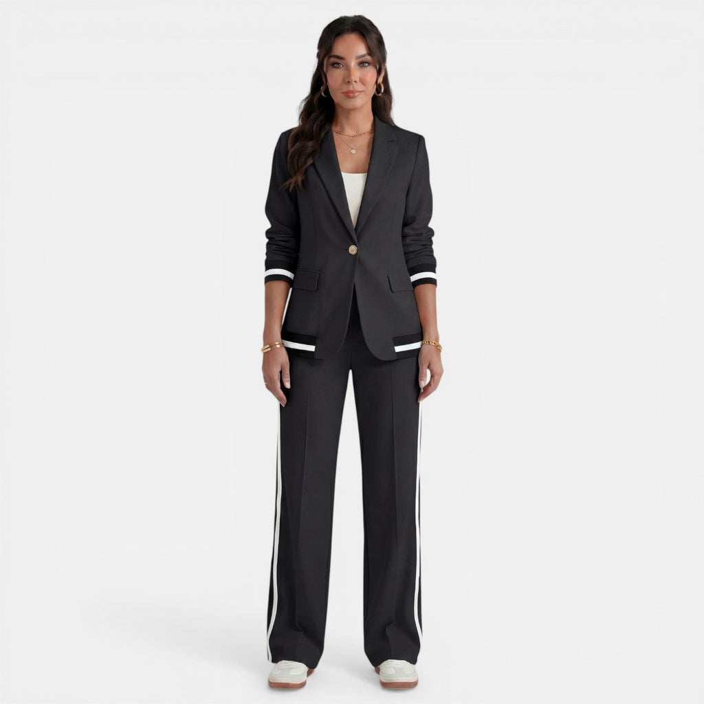 Conjunto Mujer Blazer y Pantalón Ancho