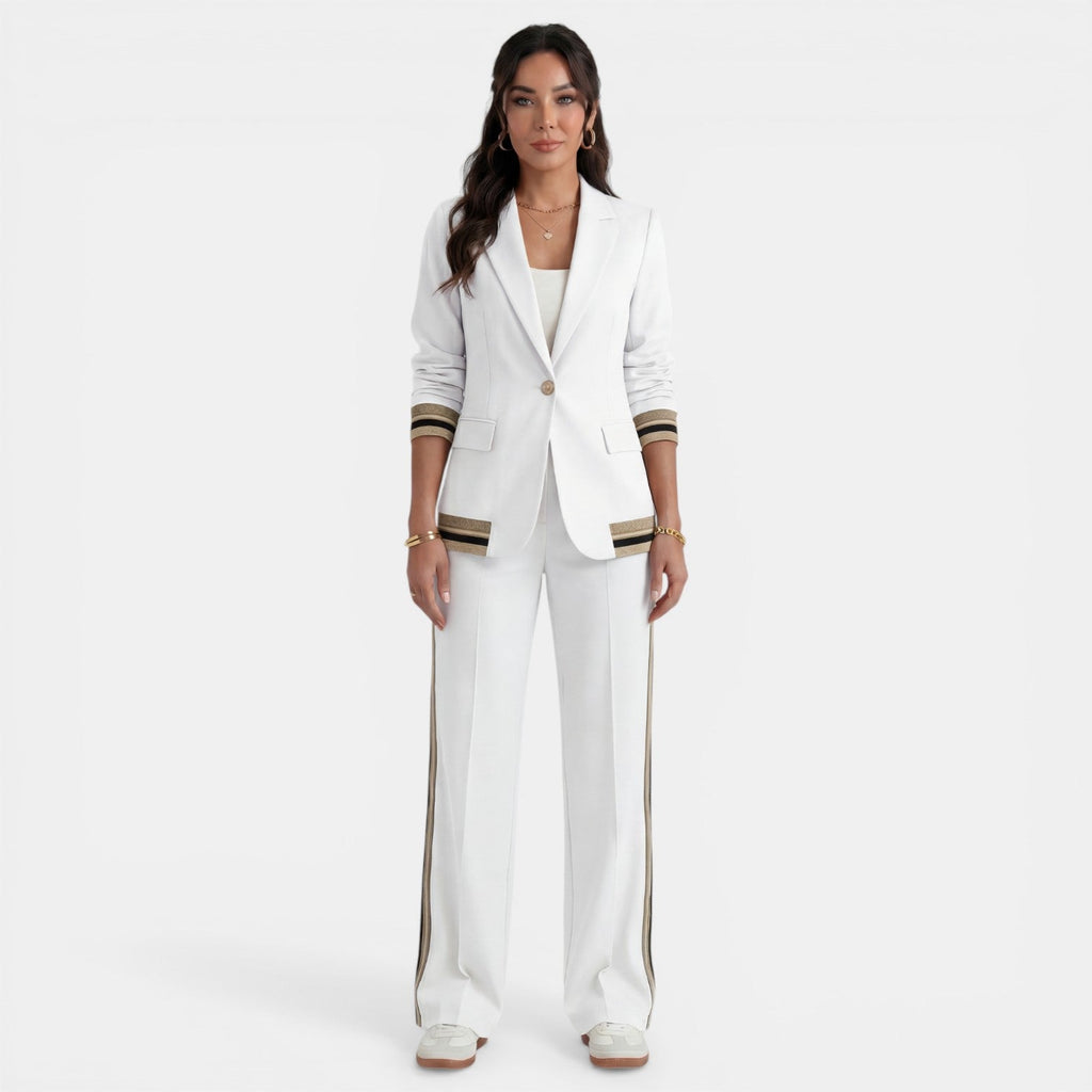 Conjunto Mujer Blazer y Pantalón Ancho