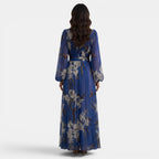 Vestido Maxi Floral Mujer Escote V