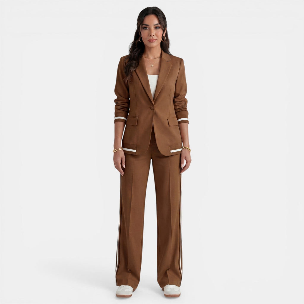 Conjunto Mujer Blazer y Pantalón Ancho