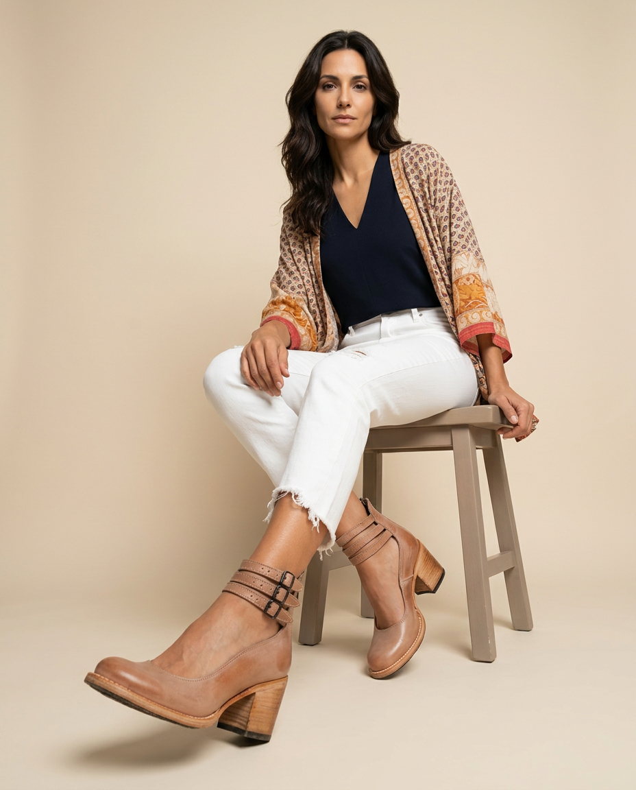 Zapatos de tacón de cuero cómodos | Mirella