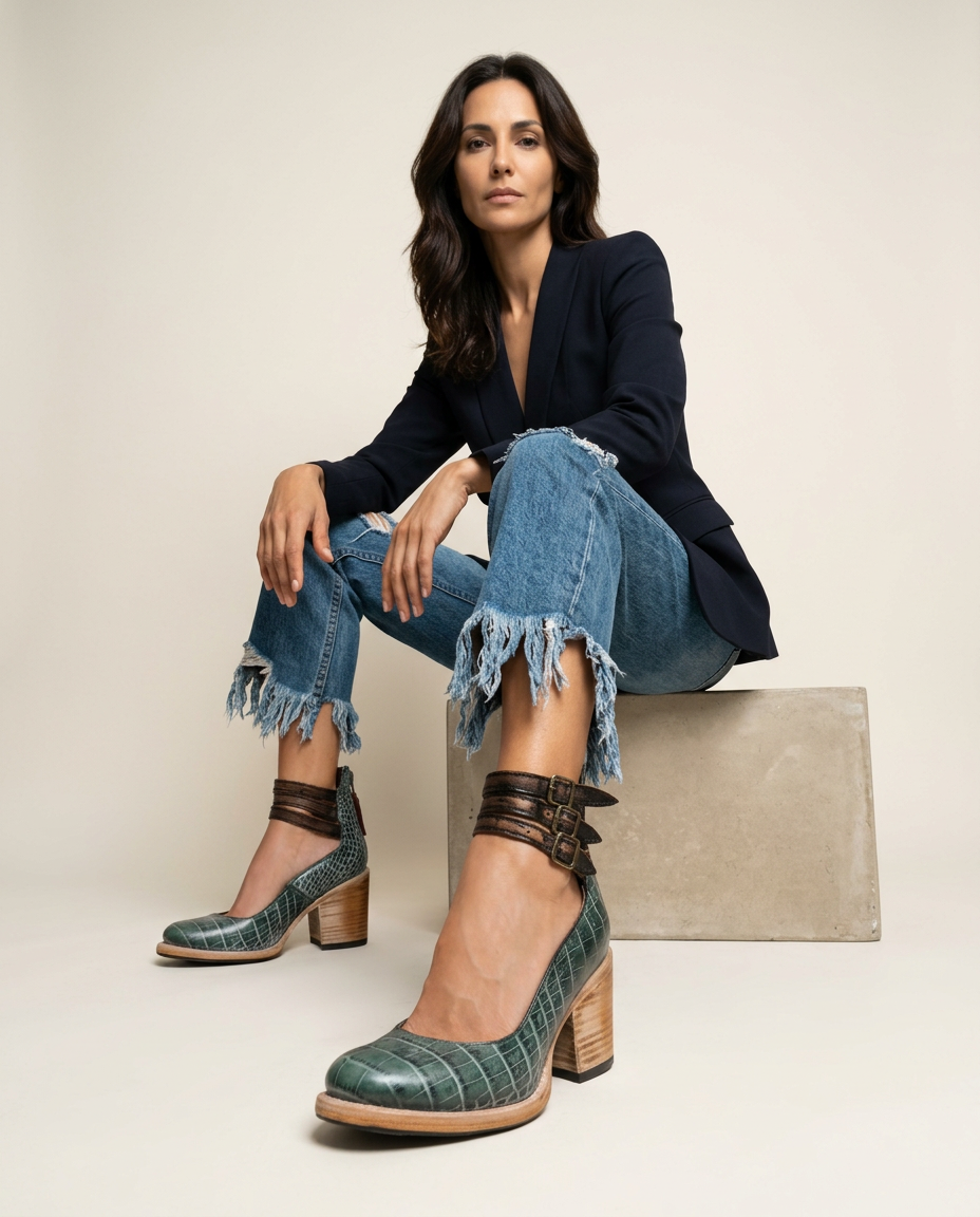 Zapatos de tacón de cuero cómodos | Mirella