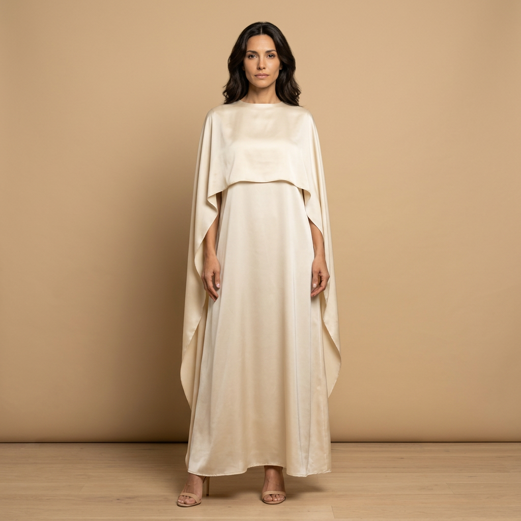 Vestido Largo con Capa para Galas y Bodas | Valeria