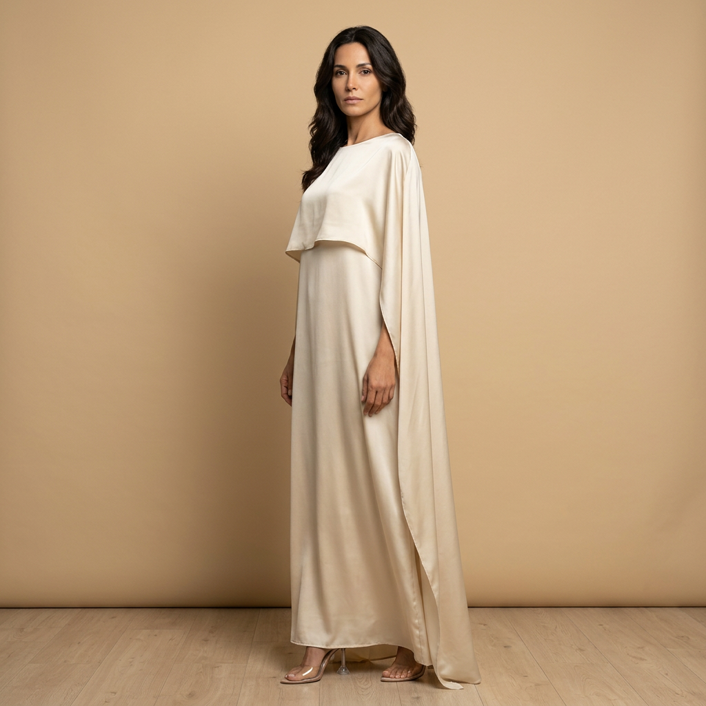 Vestido Largo con Capa para Galas y Bodas | Valeria