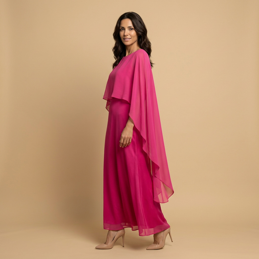Vestido Largo con Capa para Galas y Bodas | Valeria