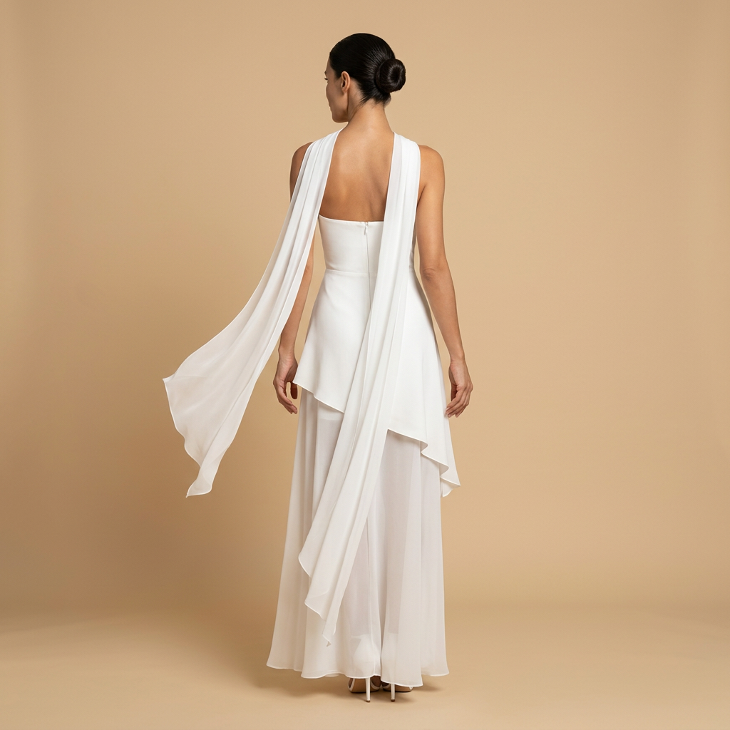 Vestido de Fiesta Palabra de Honor Asimétrico con Abertura | Irene