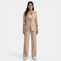 Conjunto Mujer Blazer y Pantalón Ancho