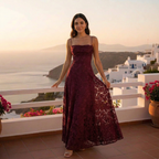 Vestido Mujer Ajustado Sin Espalda con Lazos | Arelys