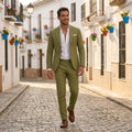 Traje de Lino Hombre Corte Entallado Boda | Gonzalo