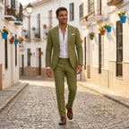 Traje de Lino Hombre Corte Entallado Boda | Gonzalo