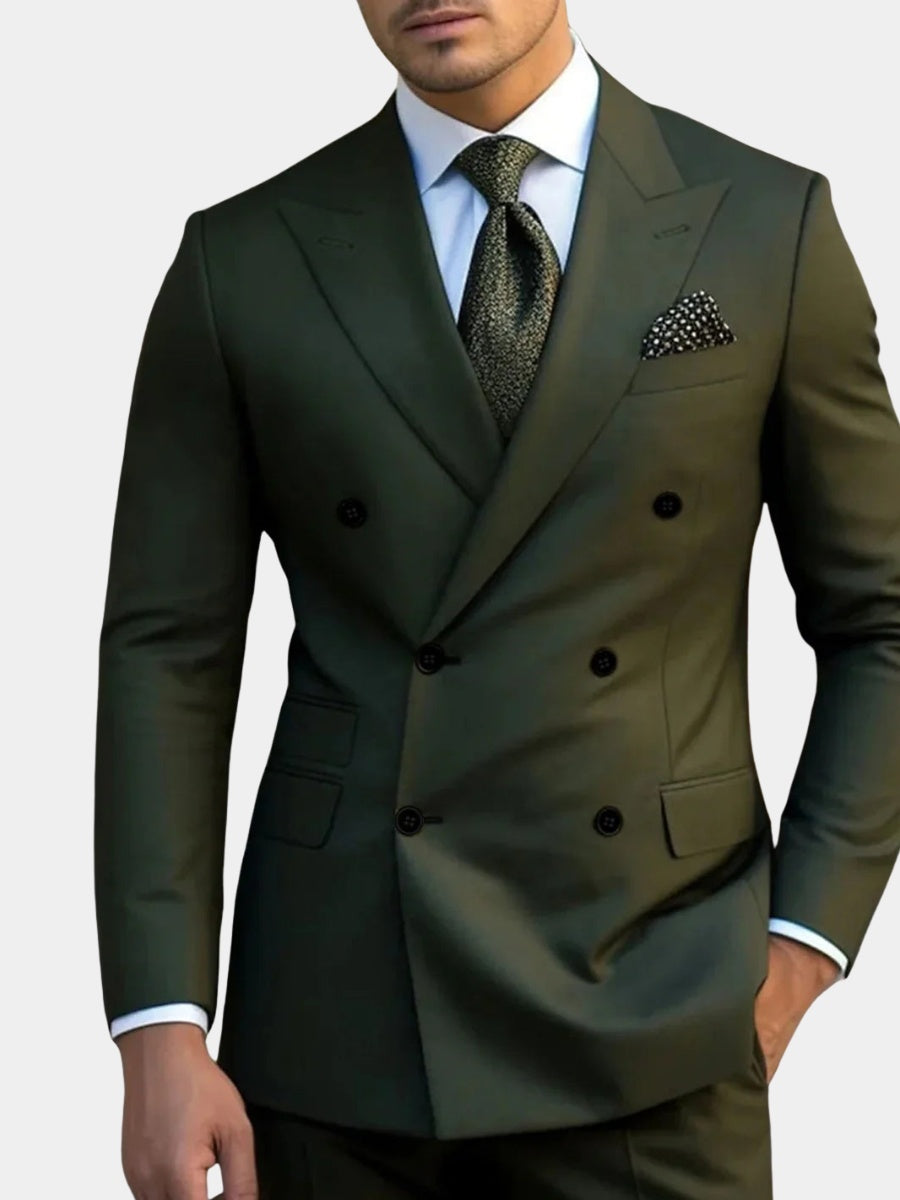 Traje de Novio Cruzado Hombre Solapa de Pico | Gonzalez
