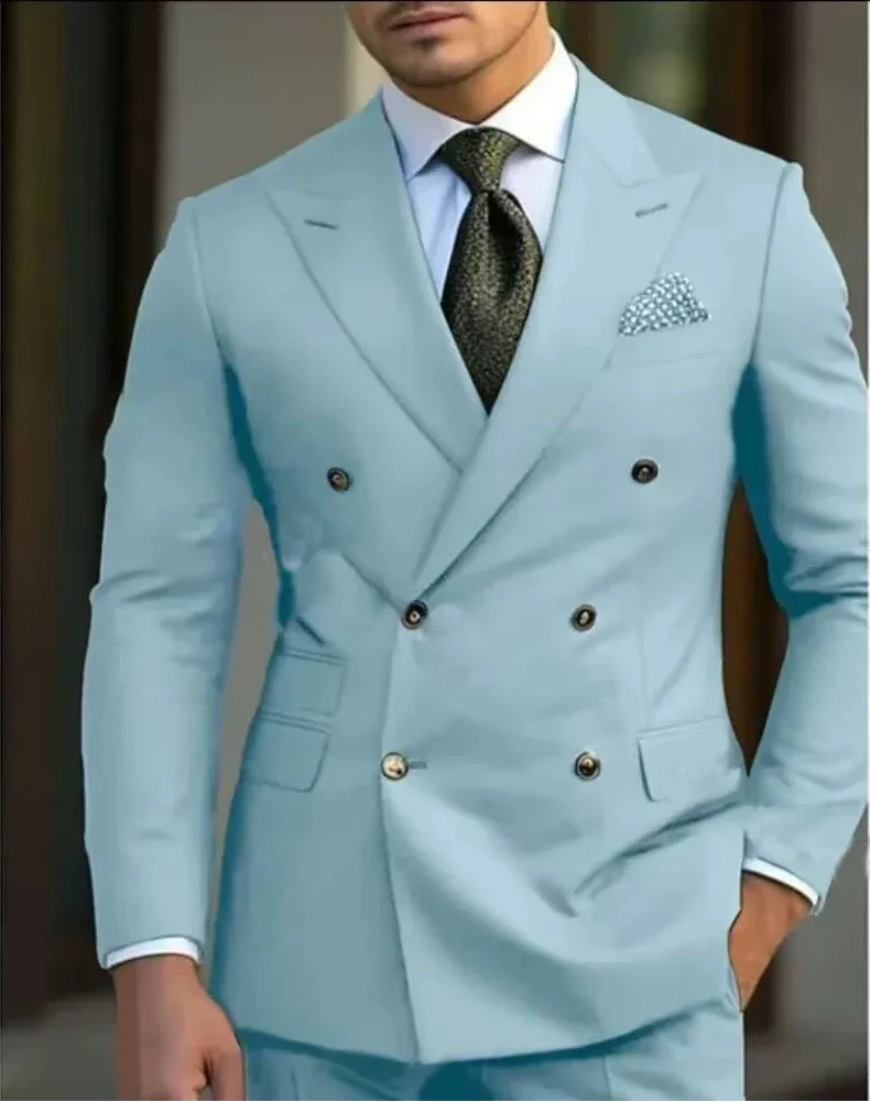 Traje de Novio Cruzado Hombre Solapa de Pico | Gonzalez
