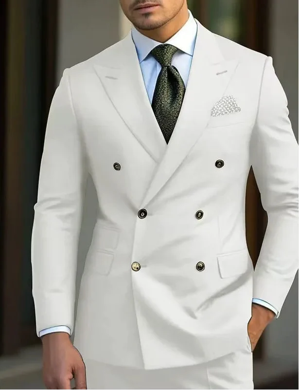 Traje de Novio Cruzado Hombre Solapa de Pico | Gonzalez