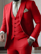 Traje de Novio de Tres Piezas Hombre Slim Fit Chaleco | Gozalez