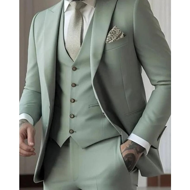 Traje de Novio de Tres Piezas Hombre Slim Fit Chaleco | Gozalez