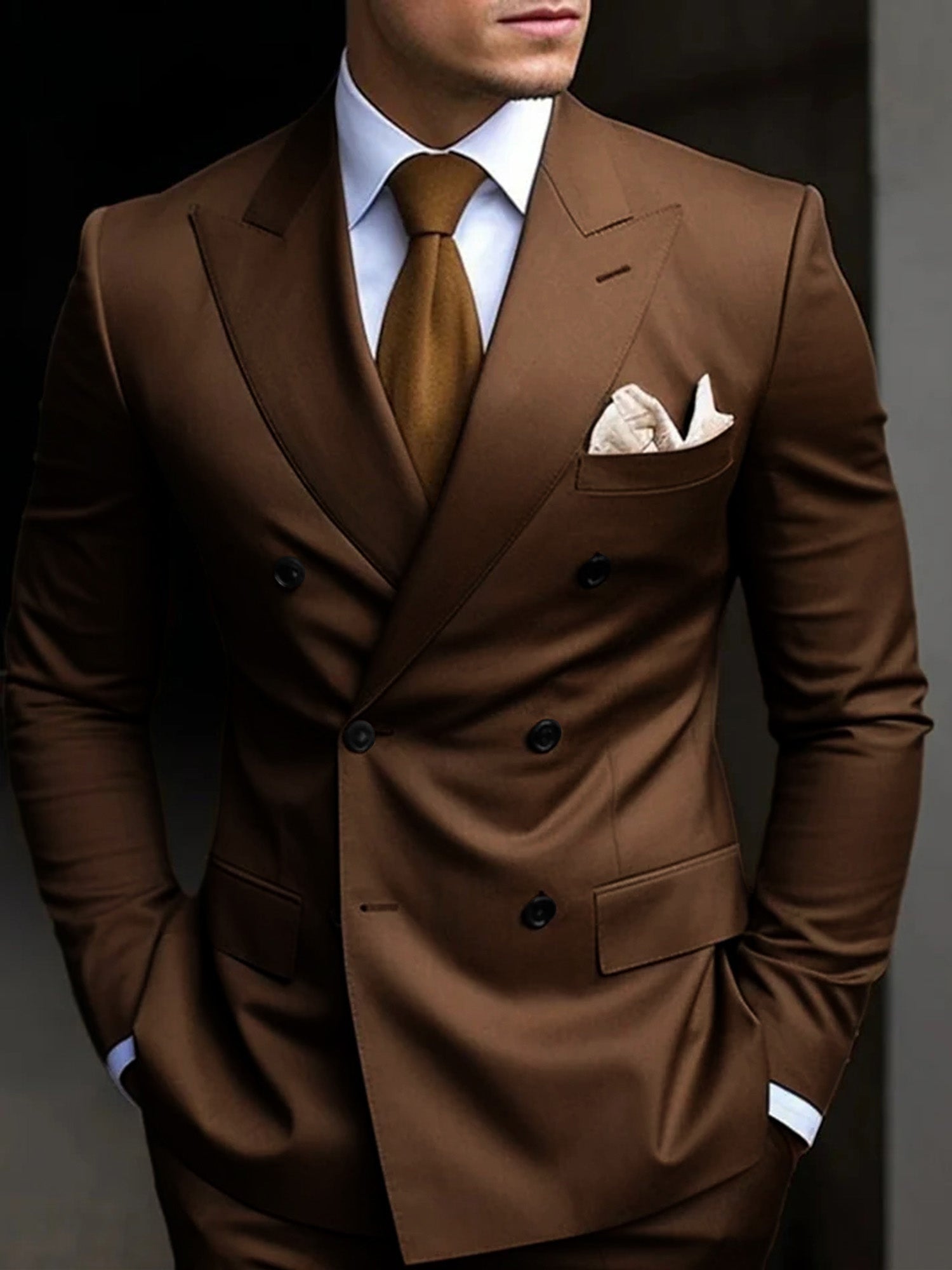 Traje de Novio Doble Botonadura Hombre Corte Slim | Rober