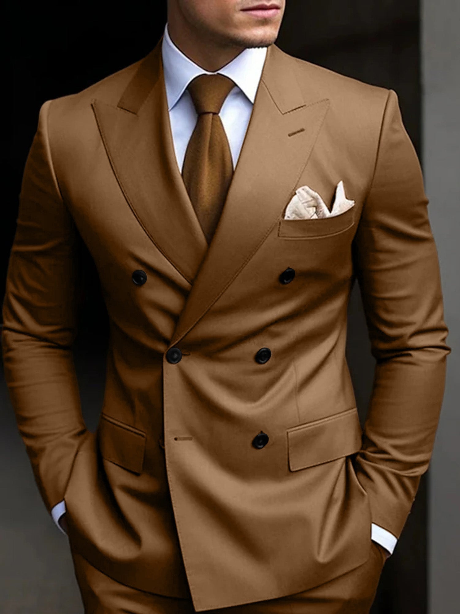 Traje de Novio Doble Botonadura Hombre Corte Slim | Rober