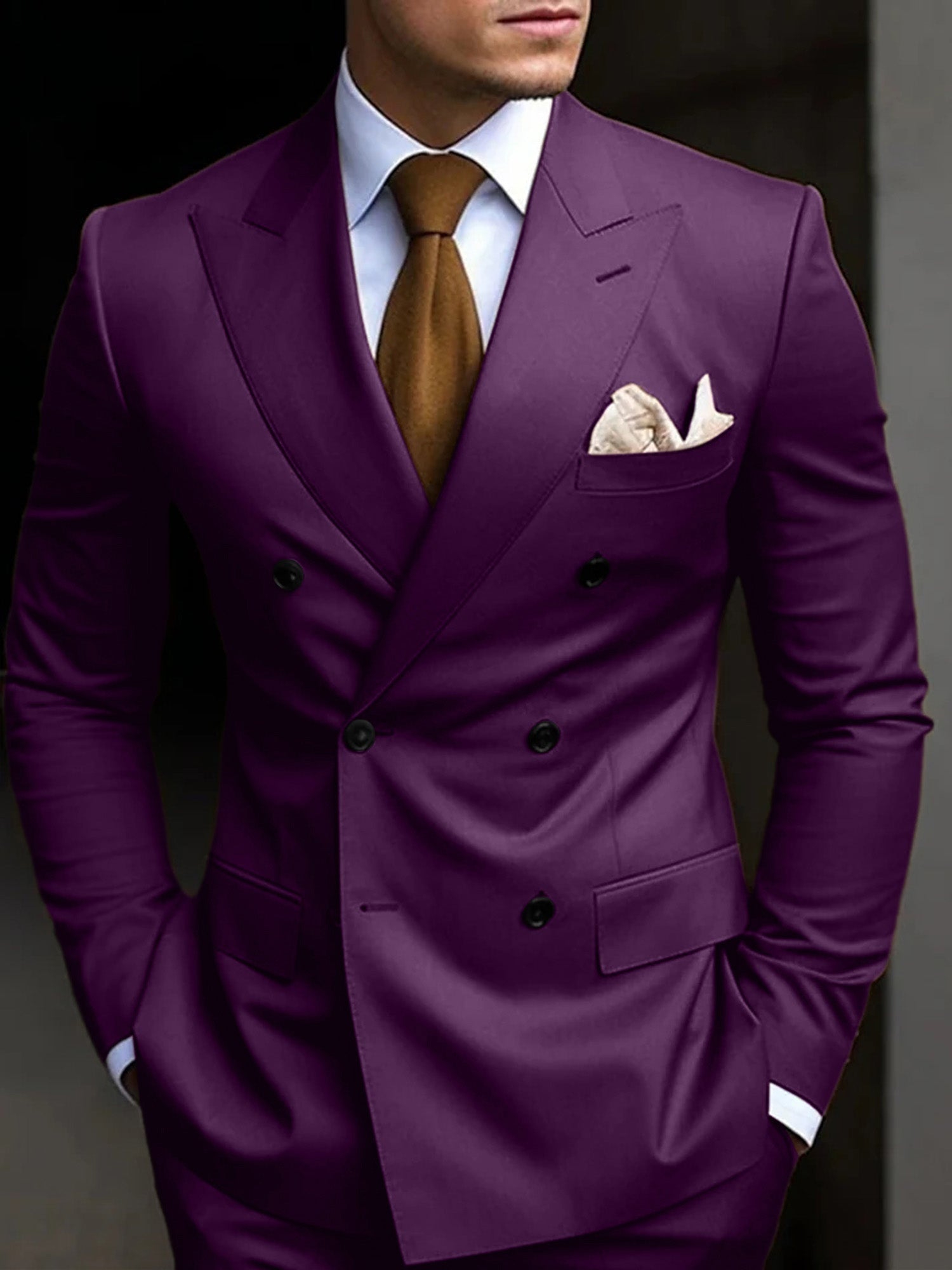 Traje de Novio Doble Botonadura Hombre Corte Slim | Rober