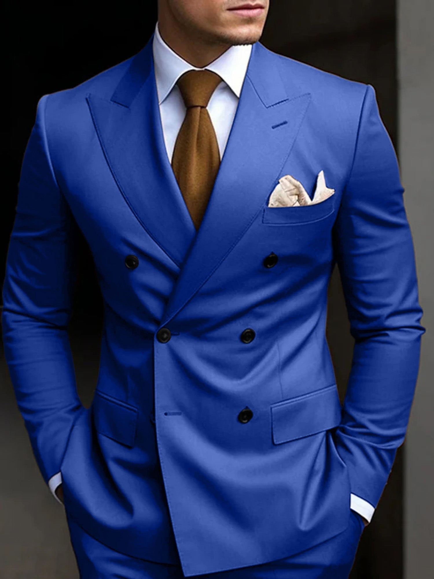 Traje de Novio Doble Botonadura Hombre Corte Slim | Rober