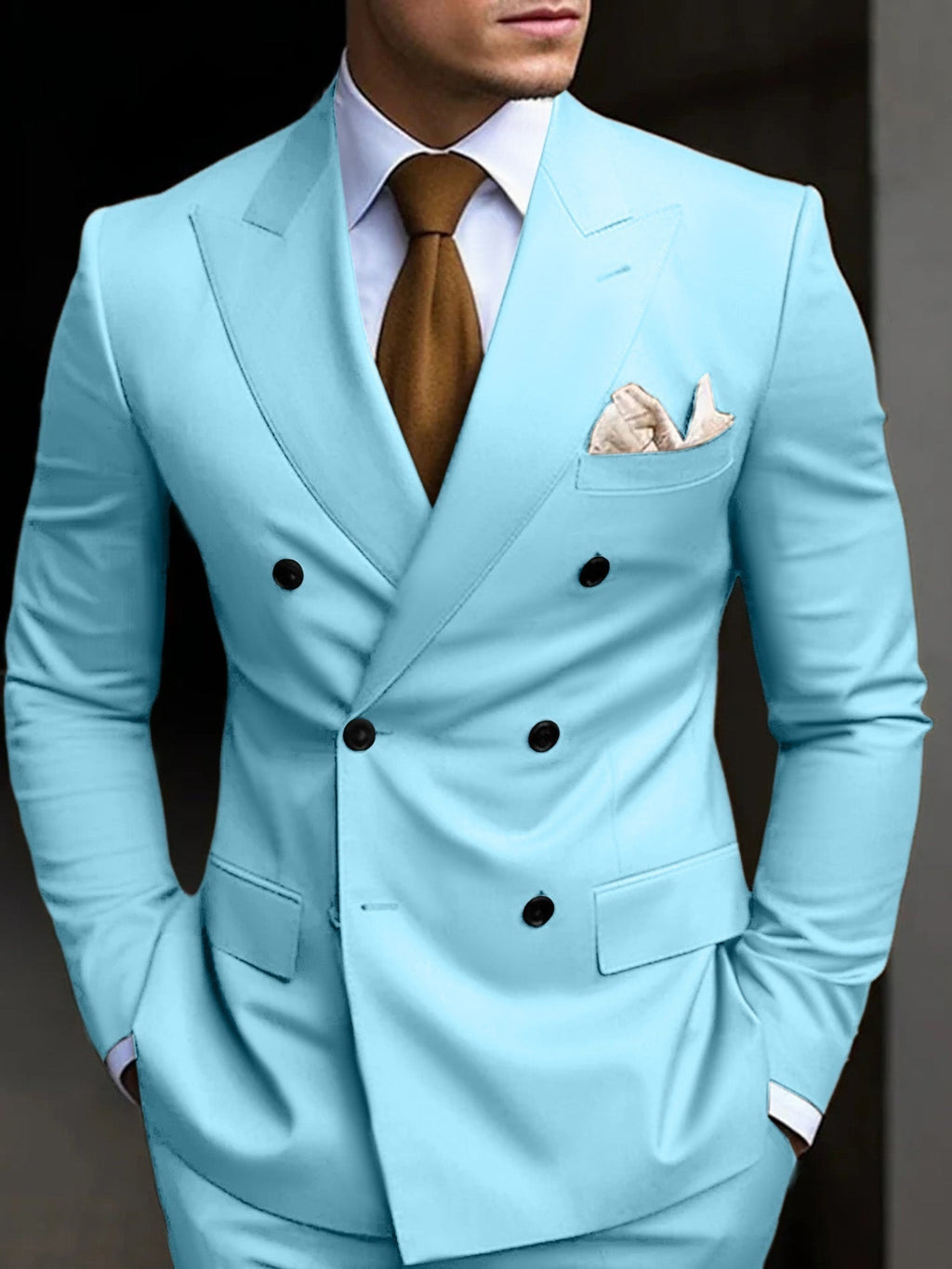 Traje de Novio Doble Botonadura Hombre Corte Slim | Rober