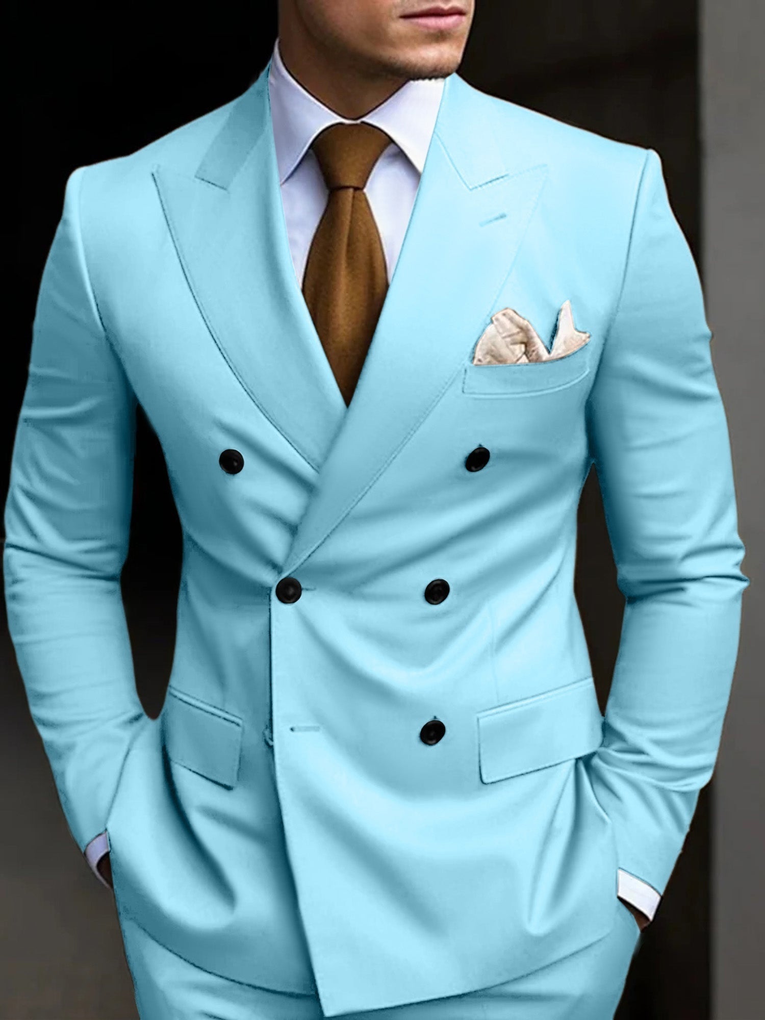 Traje de Novio Doble Botonadura Hombre Corte Slim | Rober