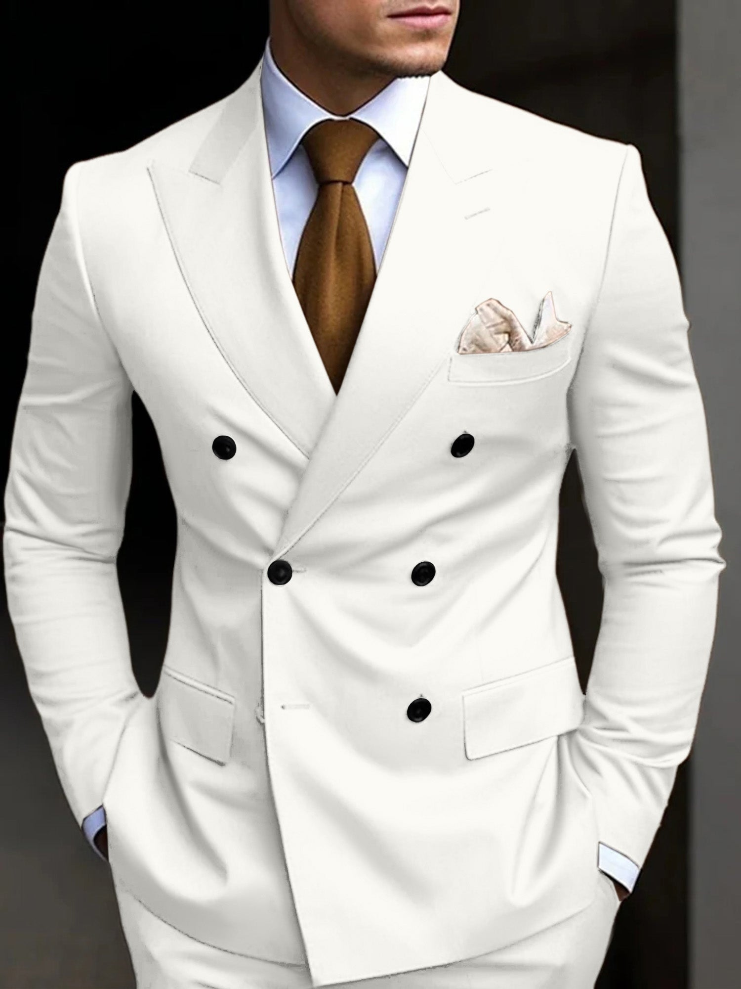Traje de Novio Doble Botonadura Hombre Corte Slim | Rober