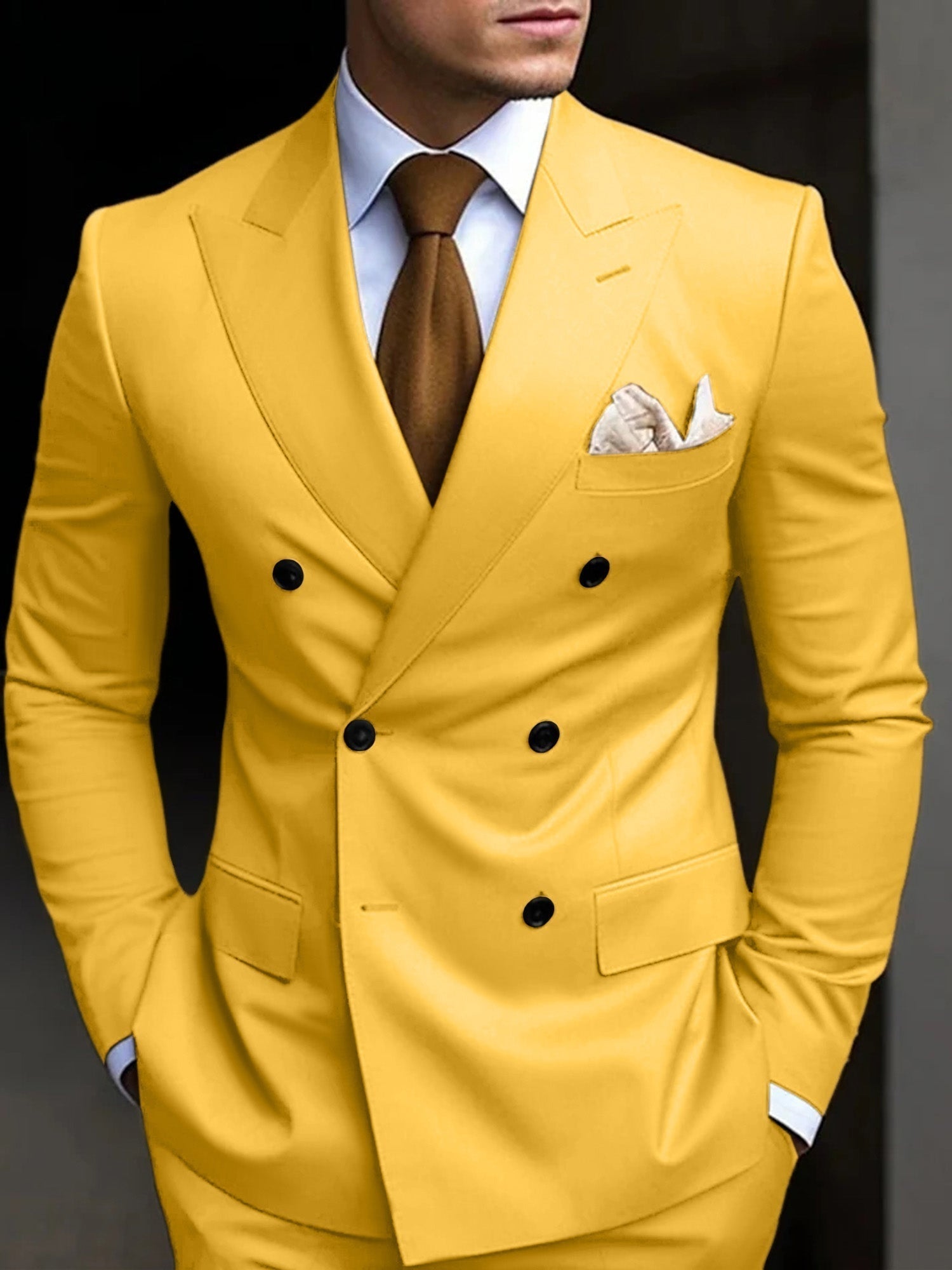 Traje de Novio Doble Botonadura Hombre Corte Slim | Rober