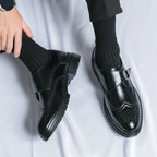 Zapatos de Vestir Monk Strap Brogue Hombre Piel Hebilla | Gonzalo