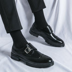 Zapatos de Vestir Monk Strap Brogue Hombre Piel Hebilla | Gonzalo