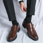 Zapatos de Vestir Monk Strap Brogue Hombre Piel Hebilla | Gonzalo