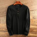 Camiseta Henley Manga Larga Textura Waffle Hombre | Valmonti