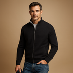 Cárdigan Cremallera Punto Clásico Hombre | Valmonti