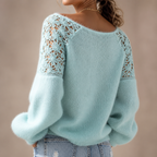 Jersey de Punto con Detalle de Encaje | Adela