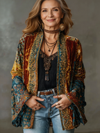 Kimono Chaqueta Boho Estampado Mujer | Amara