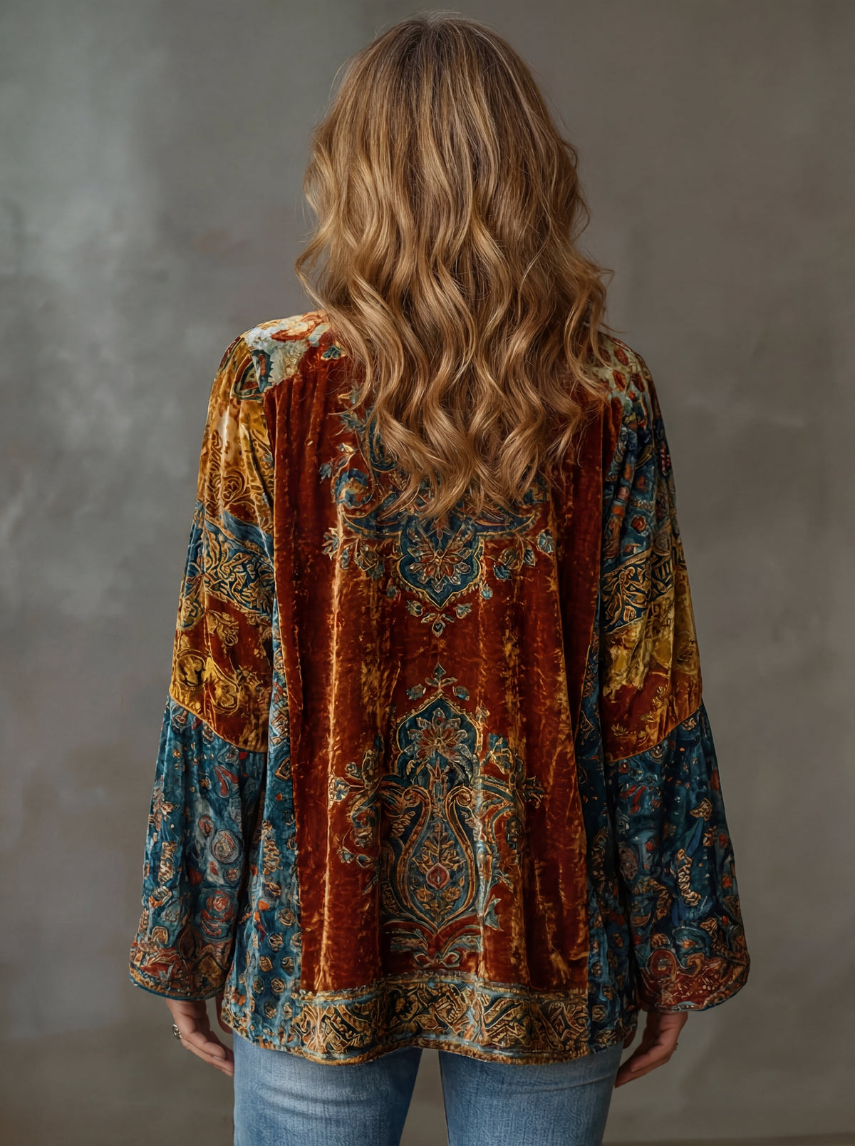 Kimono Chaqueta Boho Estampado Mujer | Amara