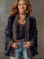 Kimono Chaqueta Boho Estampado Mujer | Amara