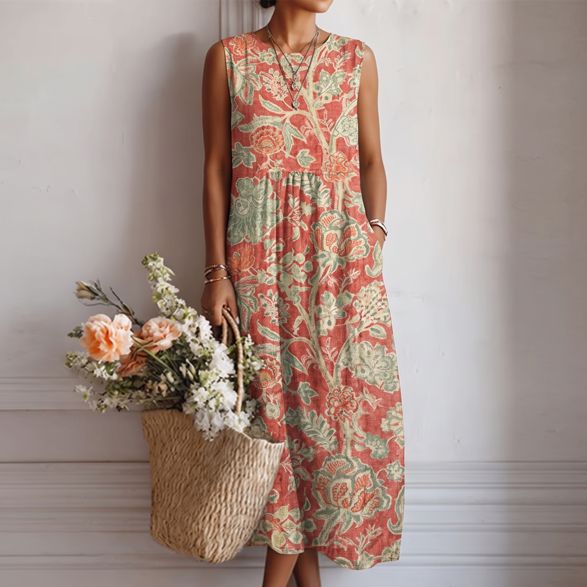 Vestido Boho Floral Midi | Eva