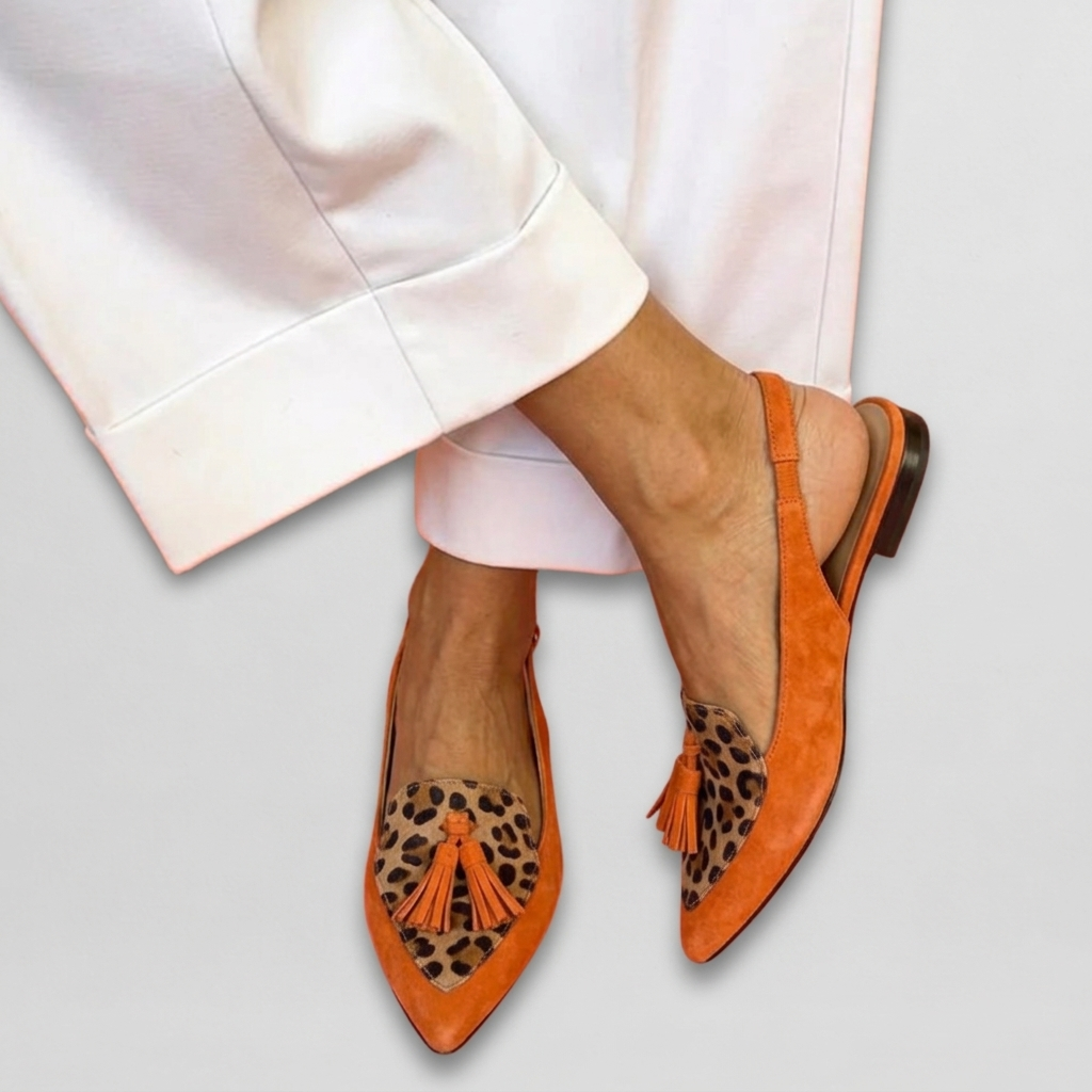 Sandalias Planas Mujer con Borlas y Tiras de Ante | Domicela