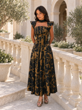 Vestido Maxi Sin Mangas Estampado Vintage Mujer | Vinnie