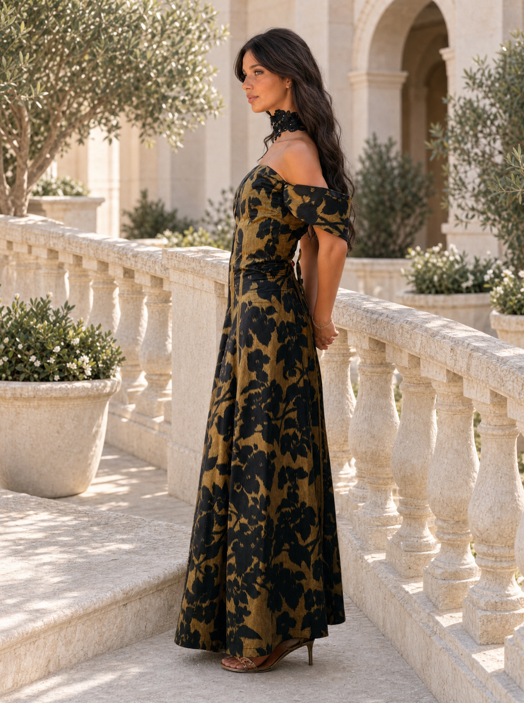 Vestido Maxi Sin Mangas Estampado Vintage Mujer | Vinnie