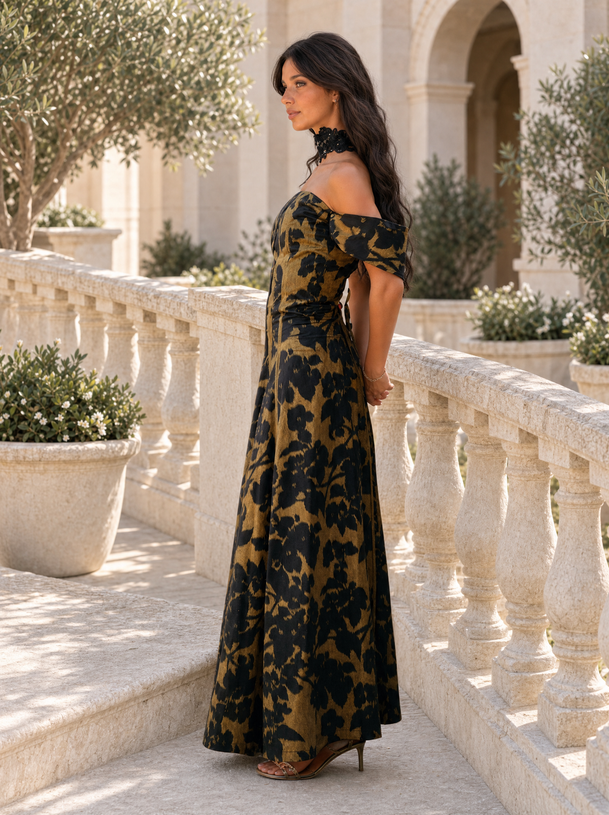 Vestido Maxi Sin Mangas Estampado Vintage Mujer | Vinnie
