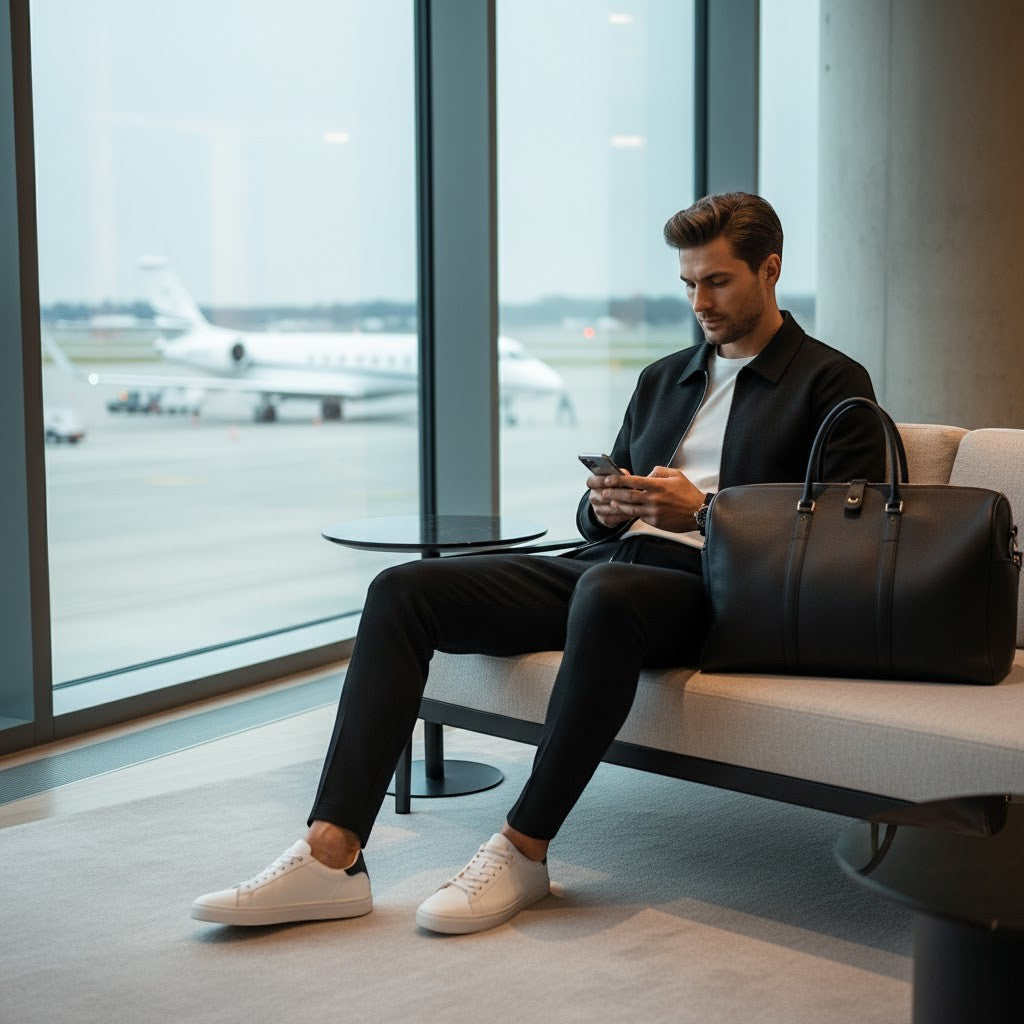 Conjunto de chaqueta y pantalón para hombre de mezcla de algodón: corte slim
