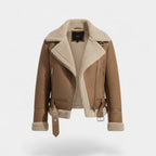 Chaqueta de ante para mujer – corte estructurado