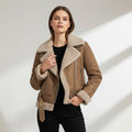 Chaqueta de ante para mujer – corte estructurado