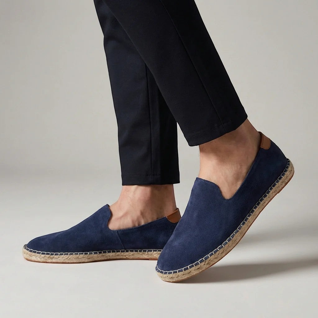 Mocasines de lona para hombre sin cordones – Corte flexible y transpirable