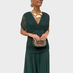 Vestido Midi Largo Con Escote En V
