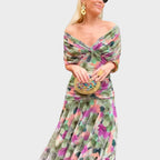 Vestido Midi Largo Con Escote En V