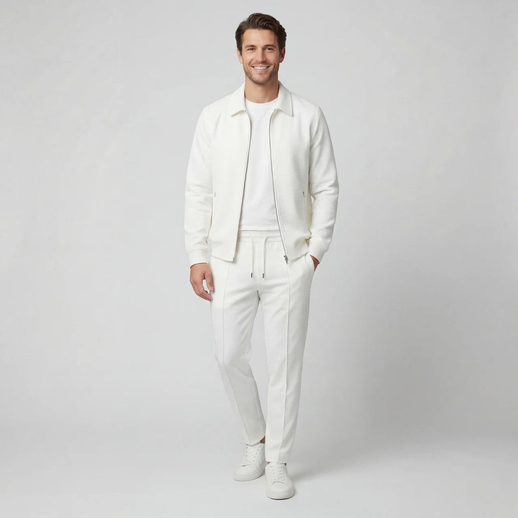 Conjunto de chaqueta y pantalón para hombre de mezcla de algodón: corte slim
