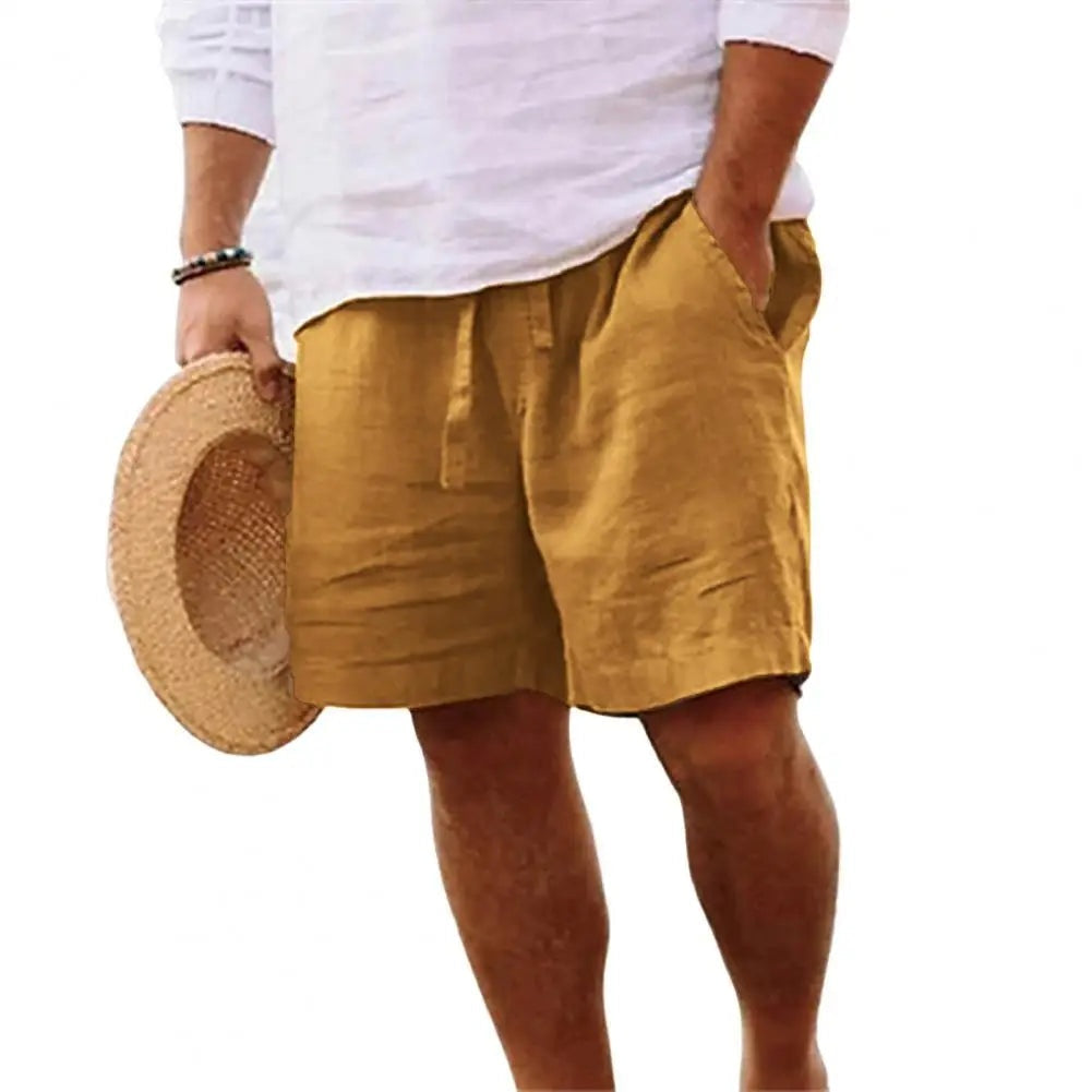 Pantalón Corto de Lino Hombre Cintura Elástica | Ivan